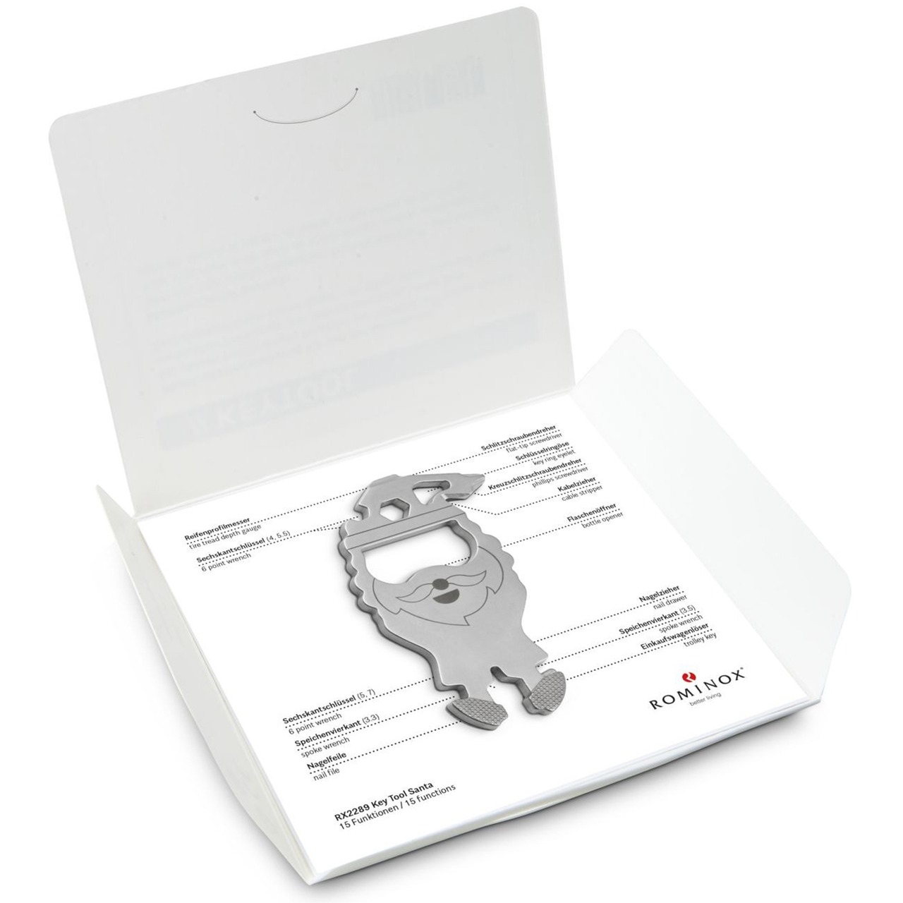 ROMINOX® Key Tool Santa Multitool Werkzeug mit 15 Funktionen