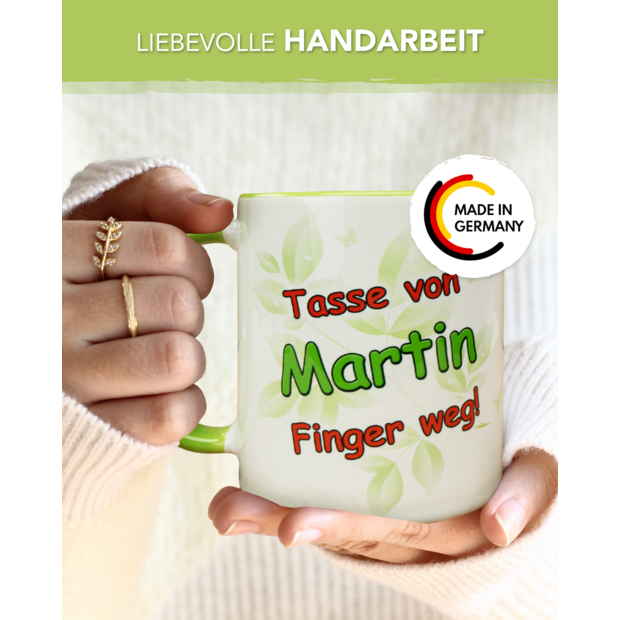 Unikatolo Tasse mit Name personalisiert Motiv Faultier