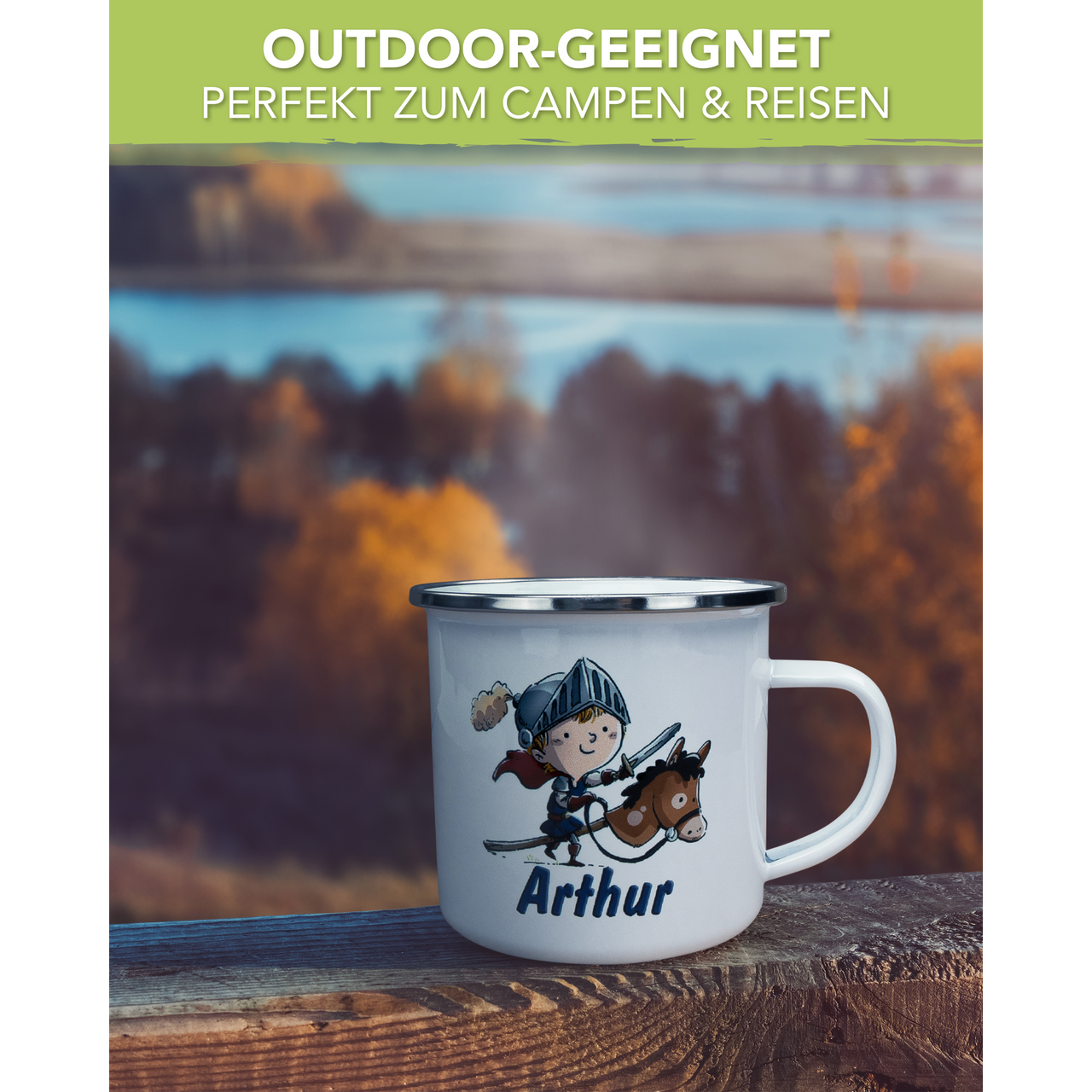 Unikatolo Emailletasse Motiv Ritter