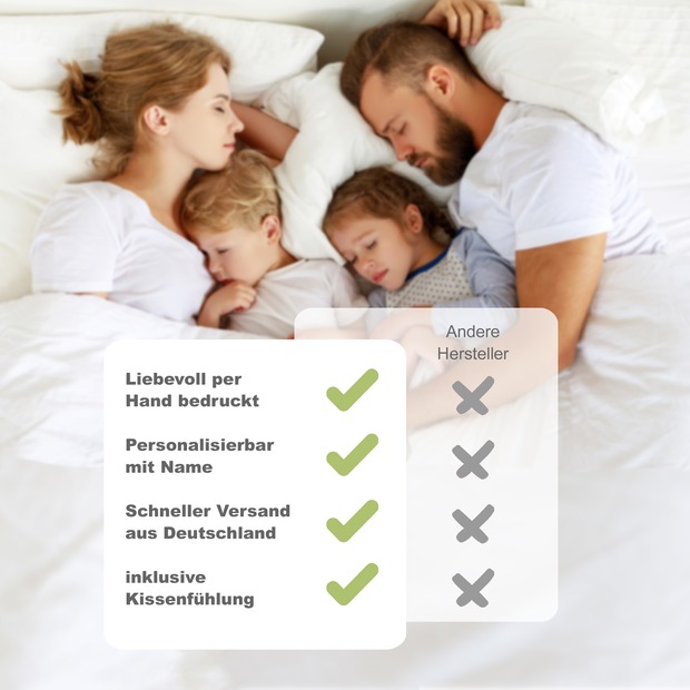 Personalisiertes Kissen zur Geburt mit Geburtsdaten | Wal