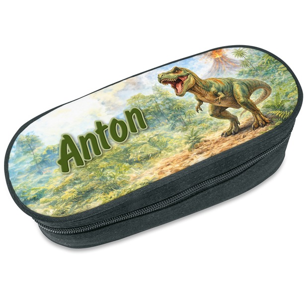 Unikatolo Federmäppchen T-Rex mit Name personalisiert