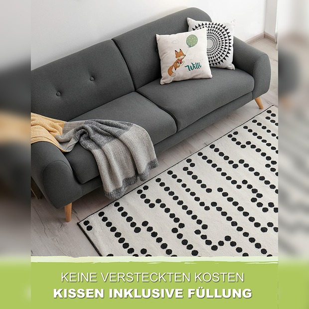 Unikatolo Kissen Motiv Fuchs mit Name personalisiert