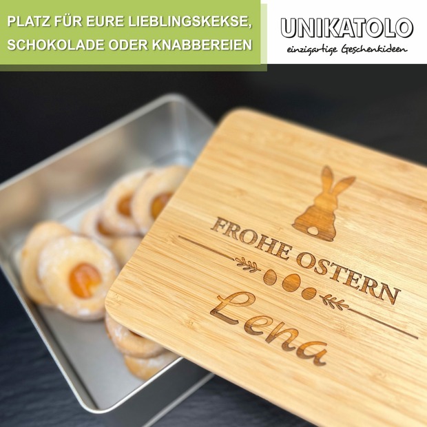 Unikatolo Personalisierte Keksdose OSTERN mit Name