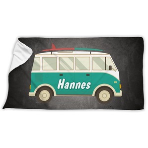 Unikatolo Badetuch Motiv Camper Van mit Name personalisiert