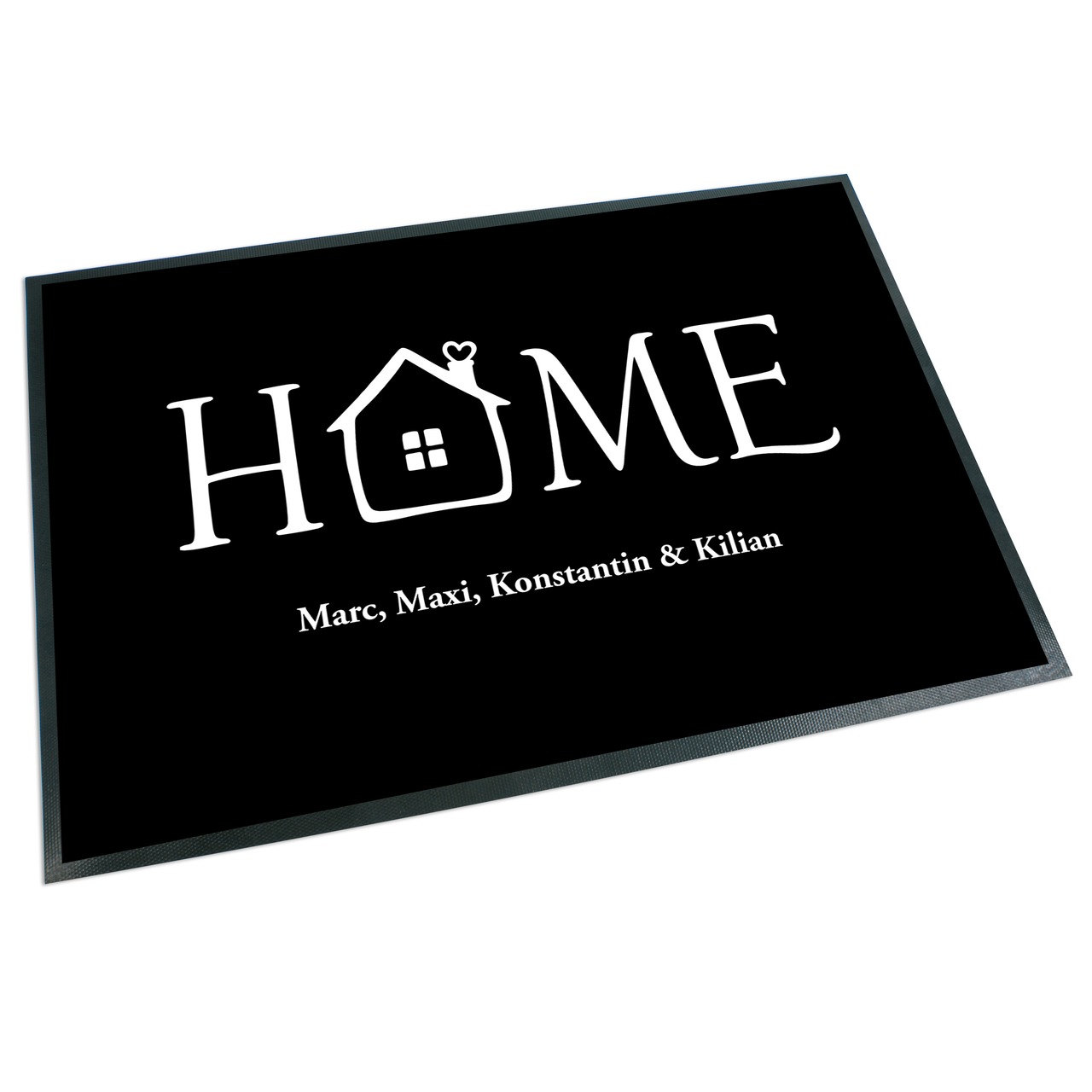 Unikatolo Fußmatte Motiv HOME mit Name personalisiert