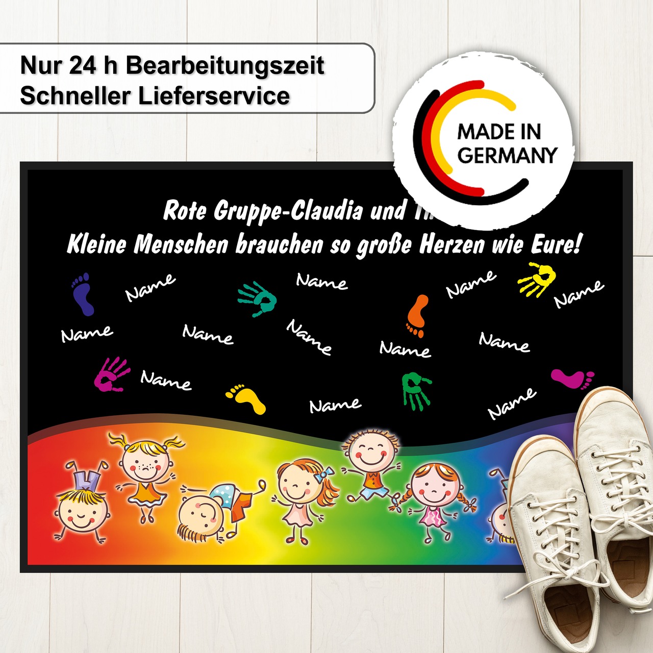 Unikatolo Fußmatte Motiv HÄNDE Kita