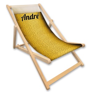 Unikatolo Liegestuhl Bier mit Name personalisiert