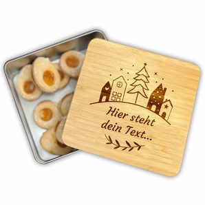 Unikatolo Personalisierte Keksdose mit Gravur (Häuser)