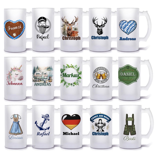 Unikatolo Bierkrug mit Name personalisiert - Anker