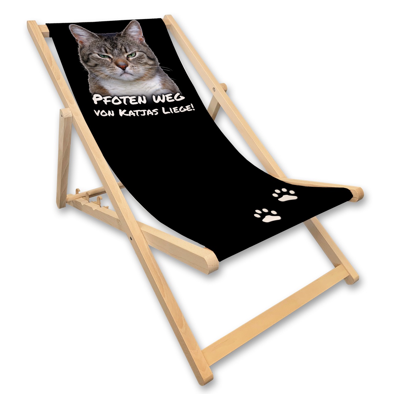 Unikatolo Liegestuhl Miezepeter mit Name personalisiert