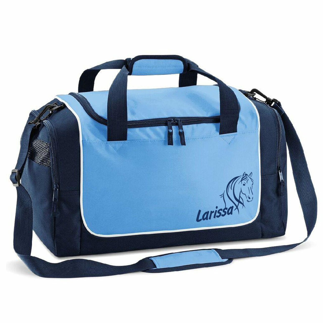 Unikatolo Sporttasche Fußball mit Name personalisiert | blau