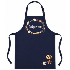 Unikatolo Kinderschürze BACKEN mit Name personalisiert | NAVY