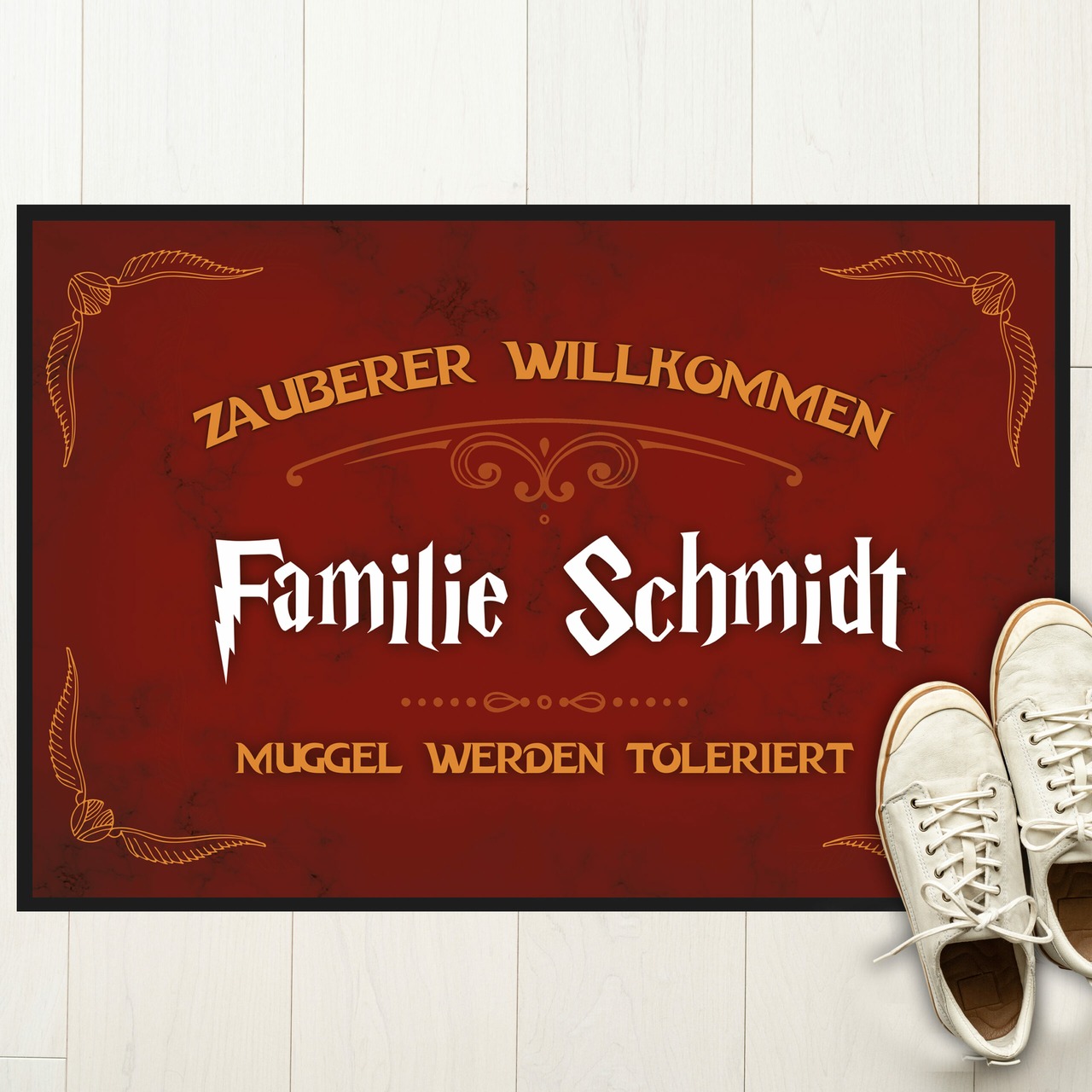 Unikatolo Fußmatte Zauberer Willkommen mit Name personalisiert