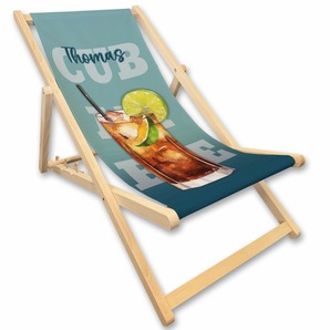 Unikatolo Liegestuhl CUBA LIBRE mit Name personalisiert