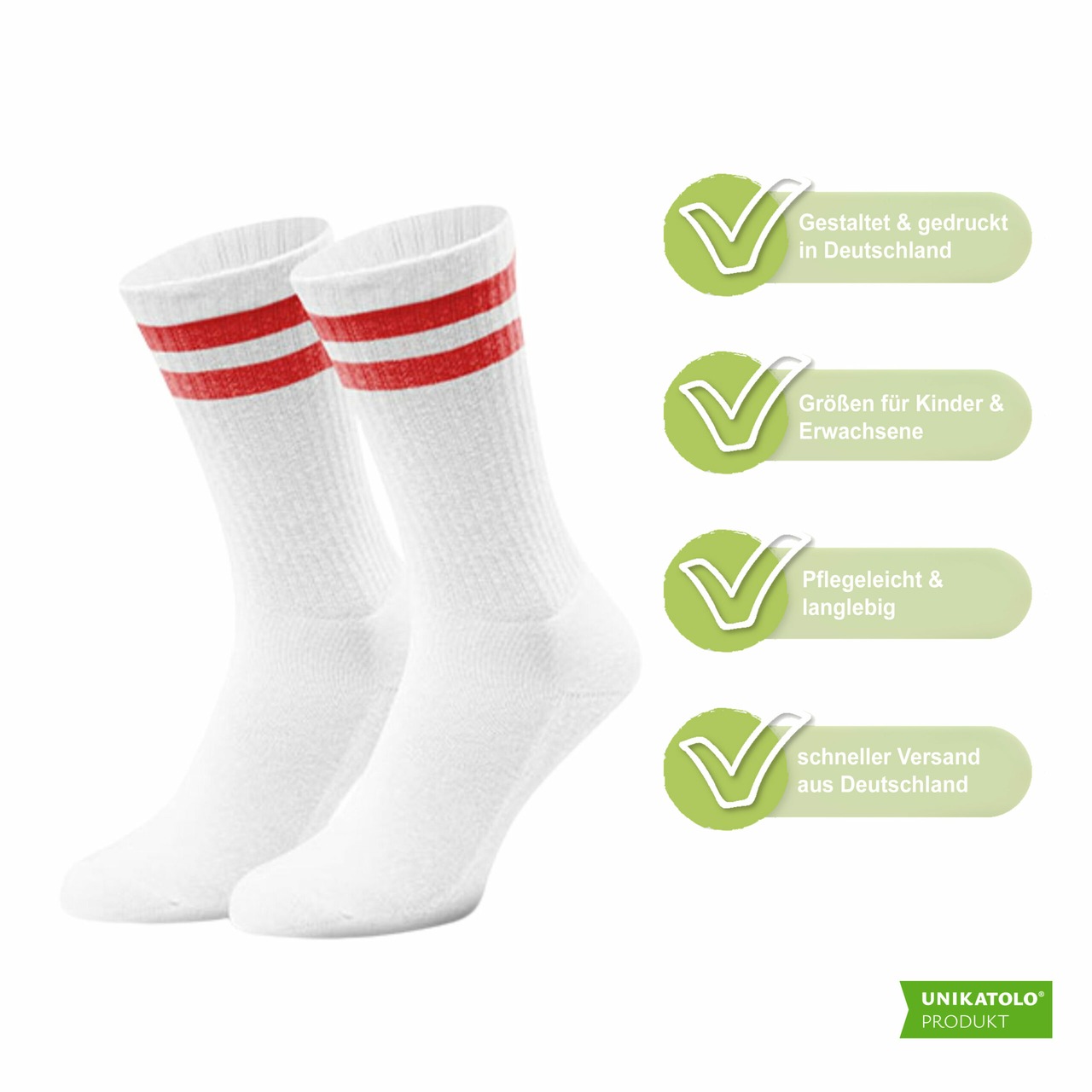 Weihnachtssocken Lebkuchen rot