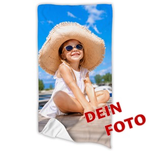 Unikatolo Badetuch mit Foto bedruckt, personalisiert