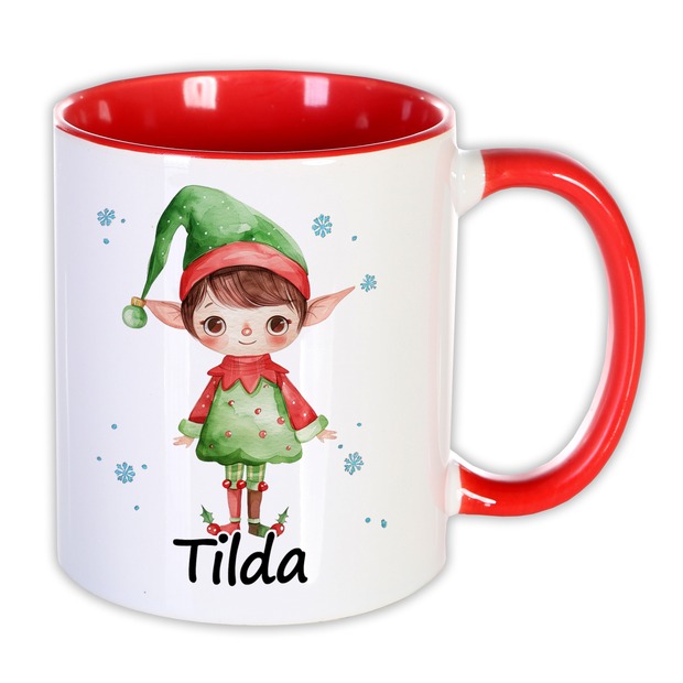 Unikatolo Weihnachtstasse Wichtel 2 mit Name personalisiert