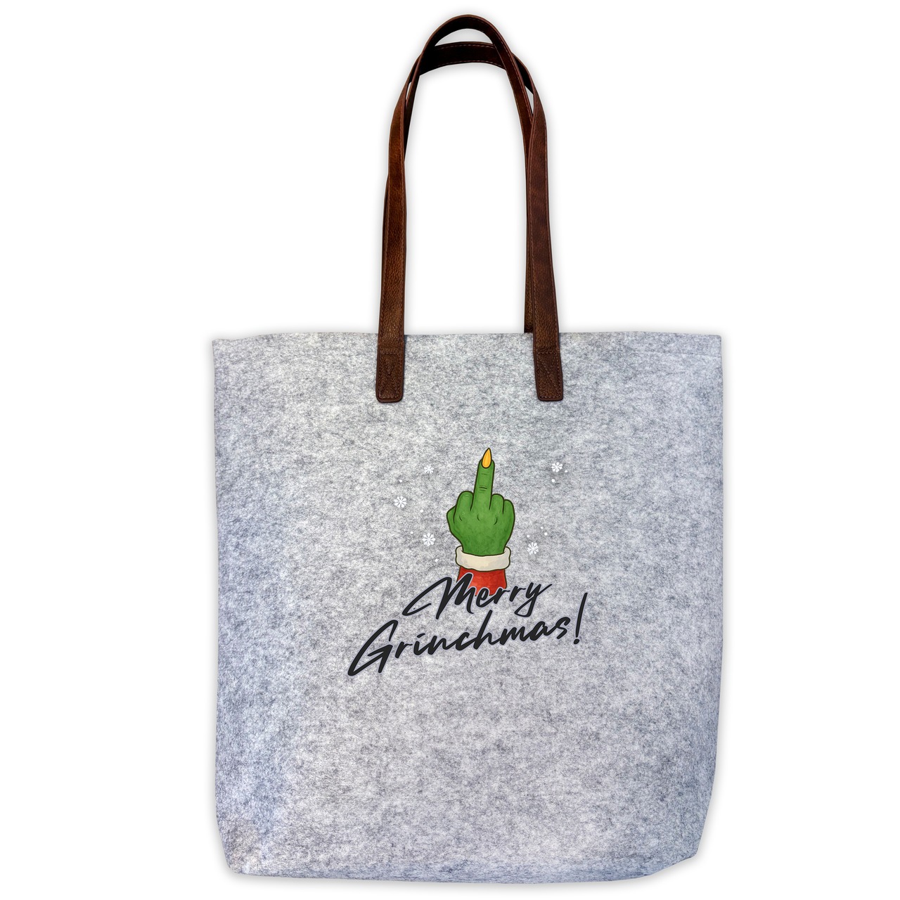 Unikatolo personalisierte Filztasche Mittelfinger mit Wunschtext