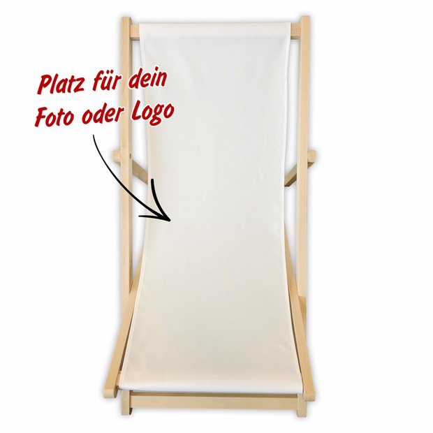 Unikatolo Liegestuhl personalisiert Foto oder Logo bedruckt