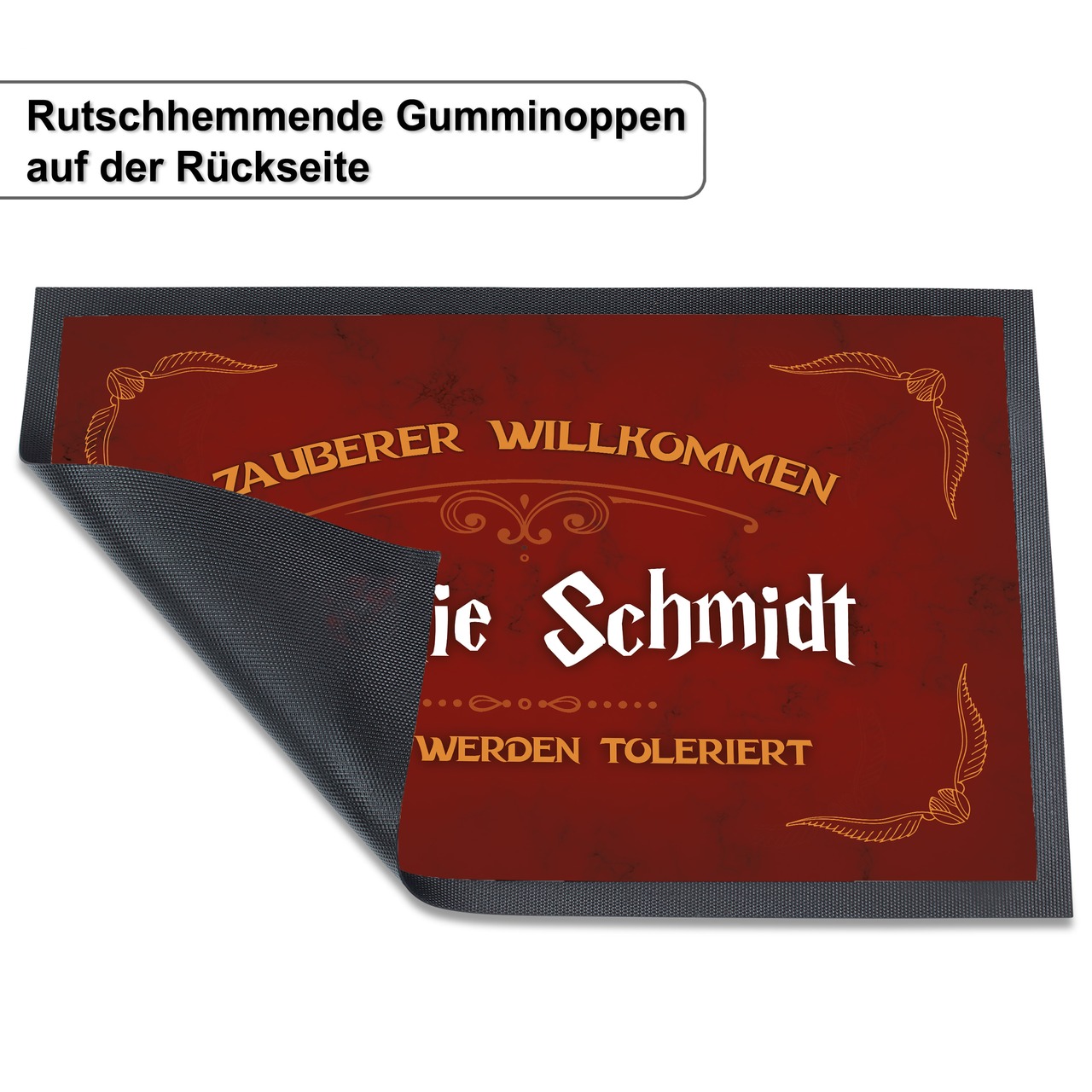 Unikatolo Fußmatte Zauberer Willkommen mit Name personalisiert