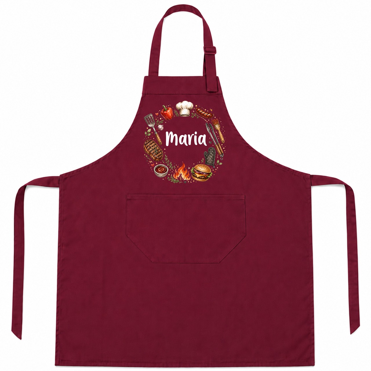 Unikatolo Grillschürze BBQ mit Name personalisiert | BORDEAUX