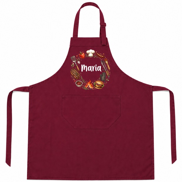 Unikatolo Grillschürze BBQ mit Name personalisiert | BORDEAUX