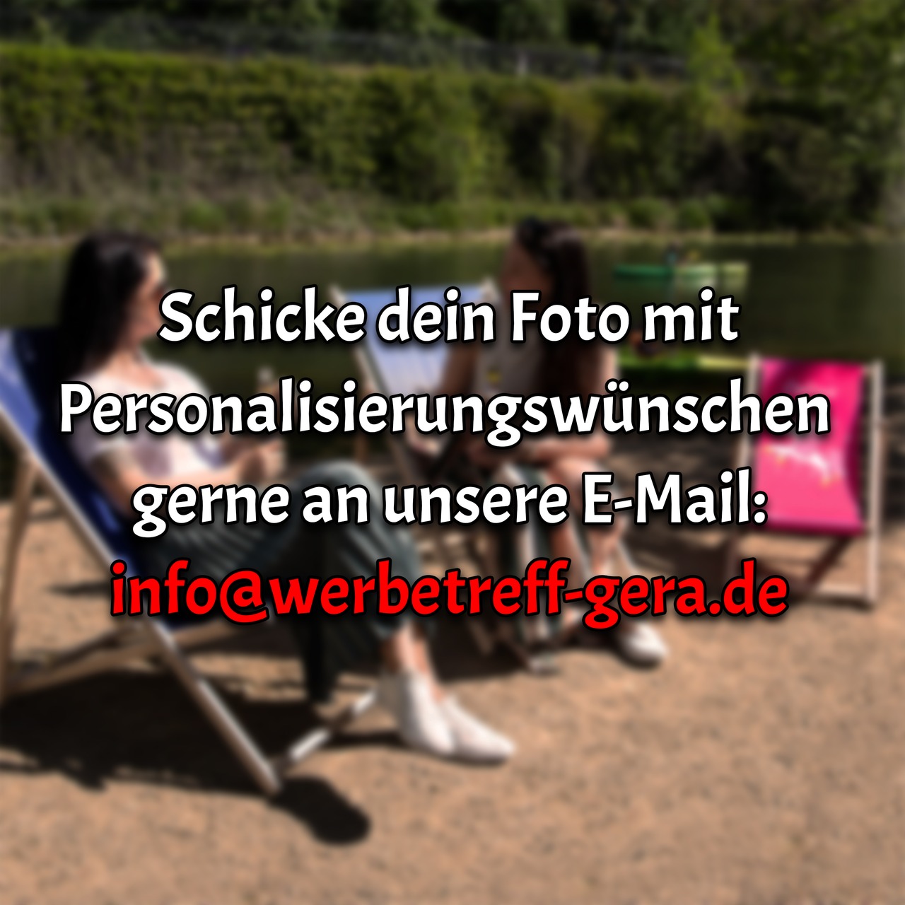 Unikatolo Liegestuhl personalisiert Foto oder Logo bedruckt