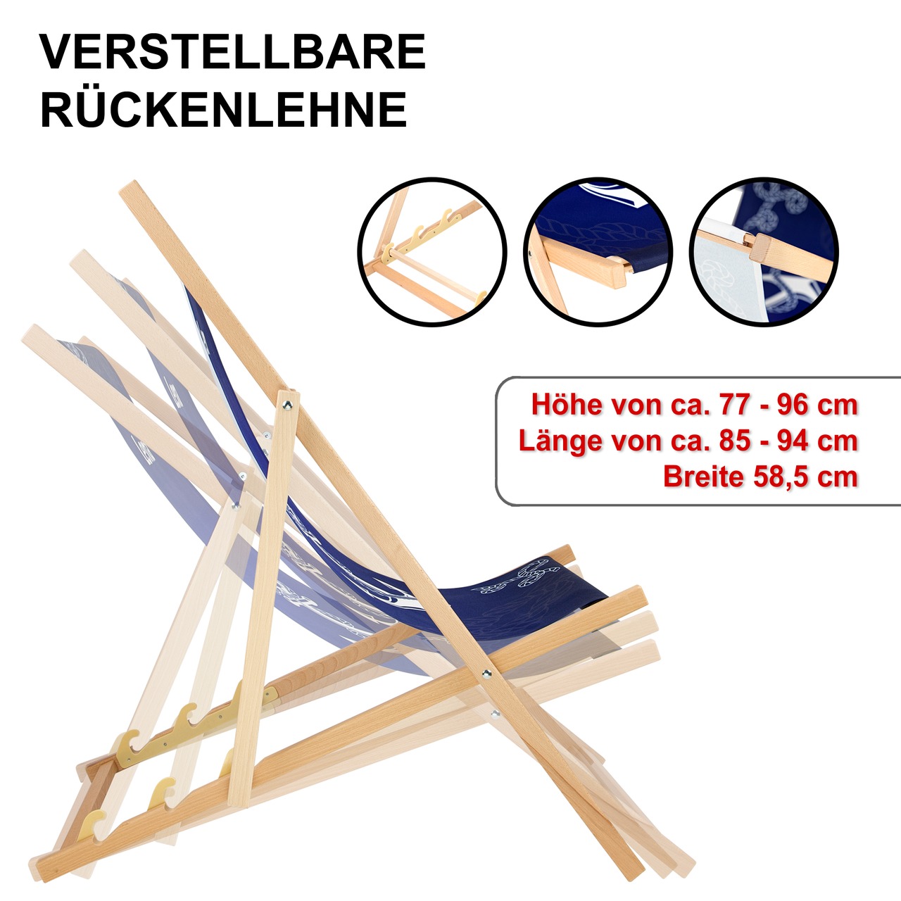 Unikatolo Liegestuhl Bikini mit Name personalisiert