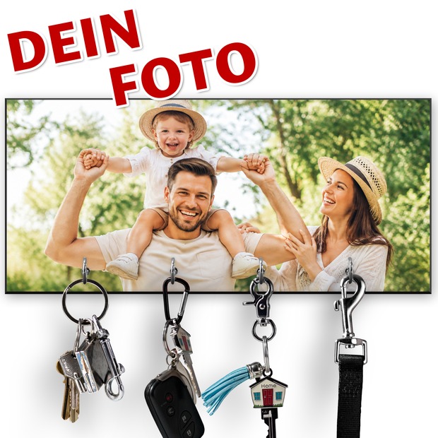 Unikatolo Schlüsselbrett mit Foto personalisiert bedruckt