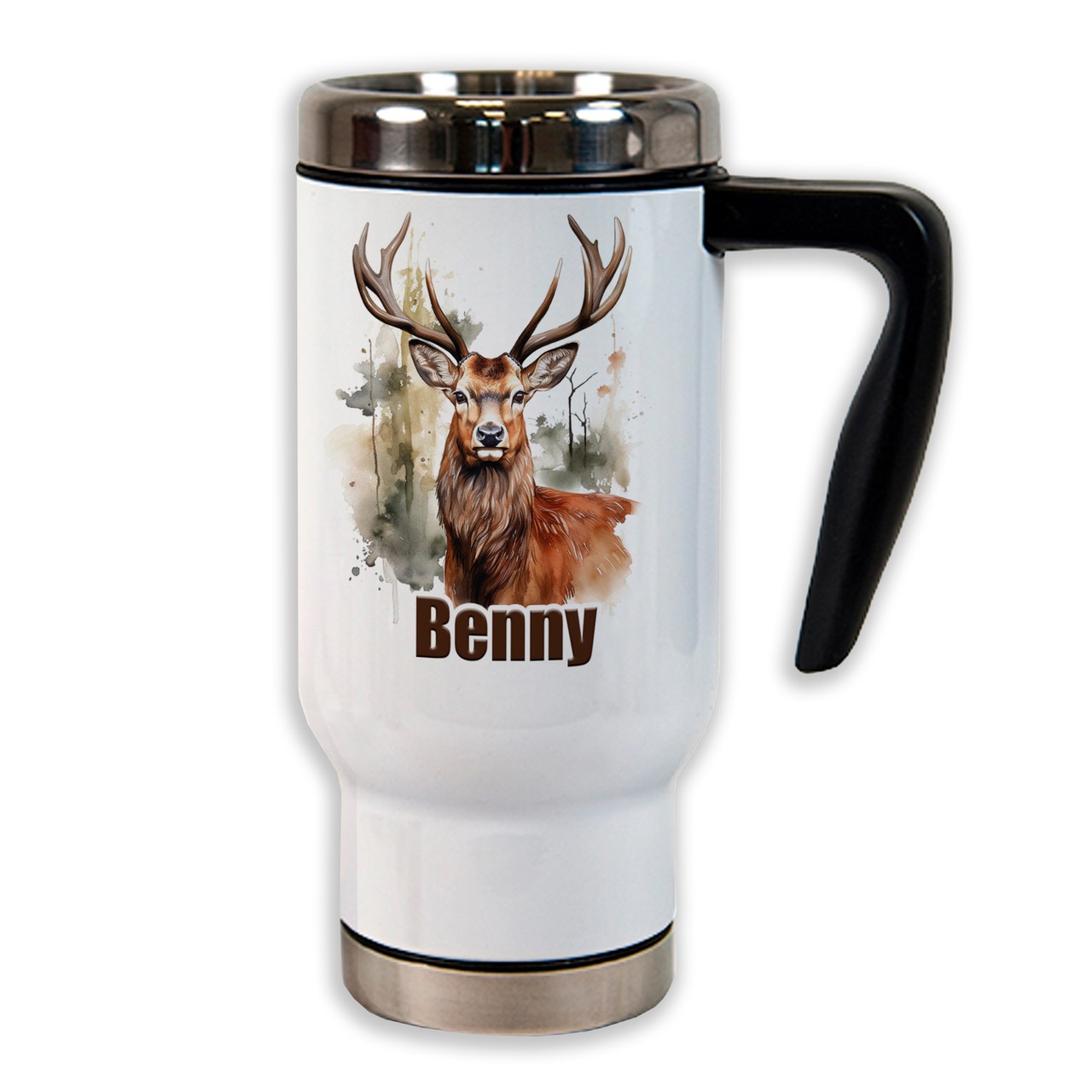 Unikatolo Thermobecher mit Name personalisiert | Hirsch