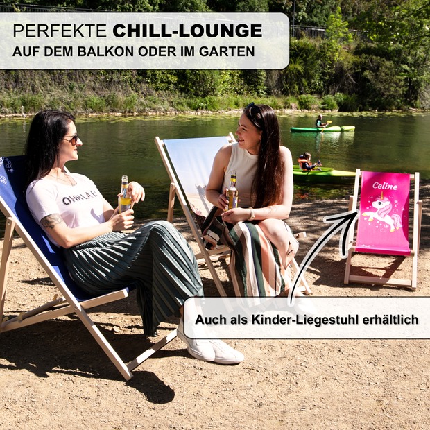 Unikatolo Liegestuhl Bikini mit Name personalisiert