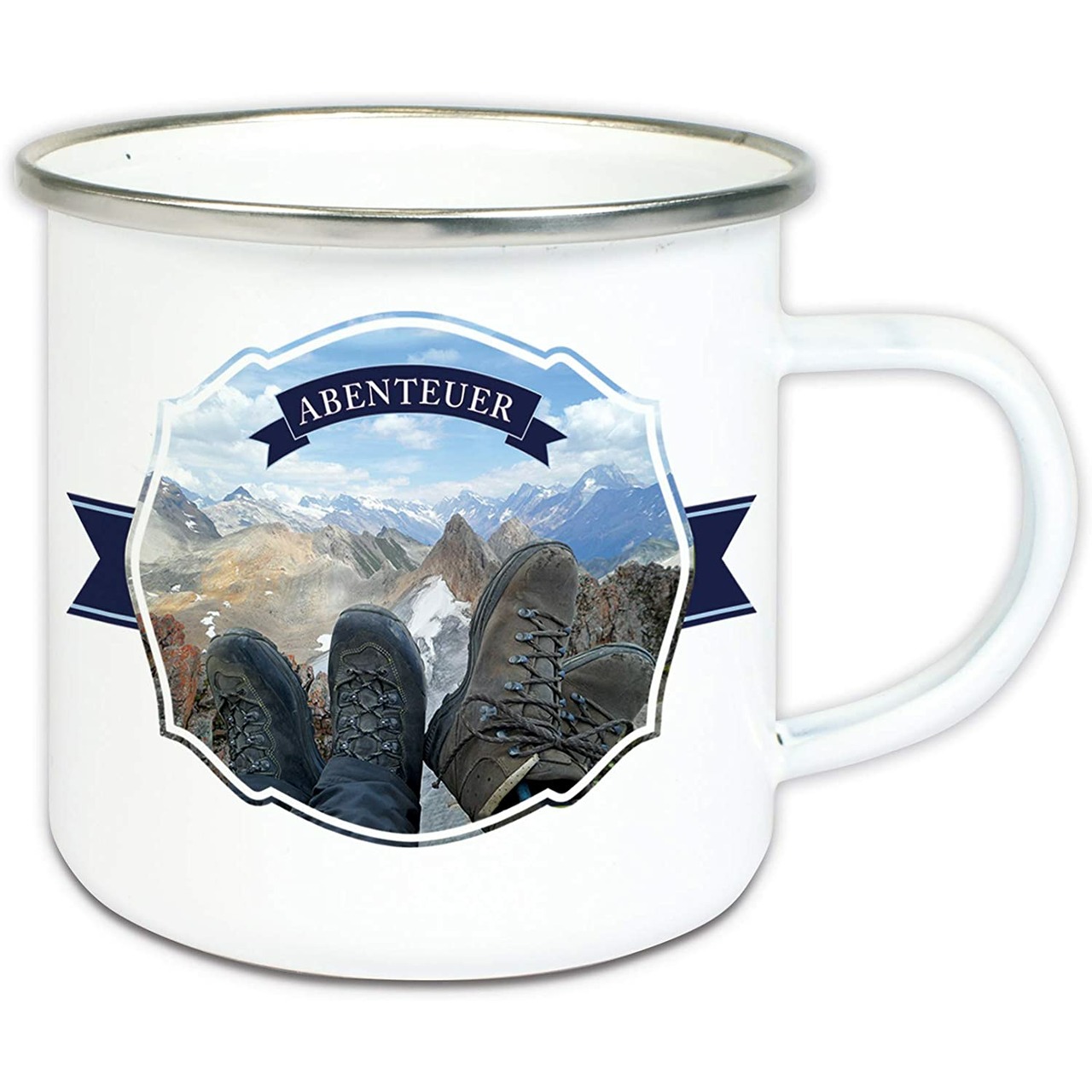 Unikatolo Emailletasse Motiv Wandern