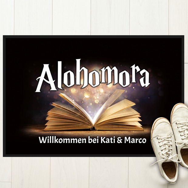 Unikatolo Fußmatte Alohomora mit Name personalisiert
