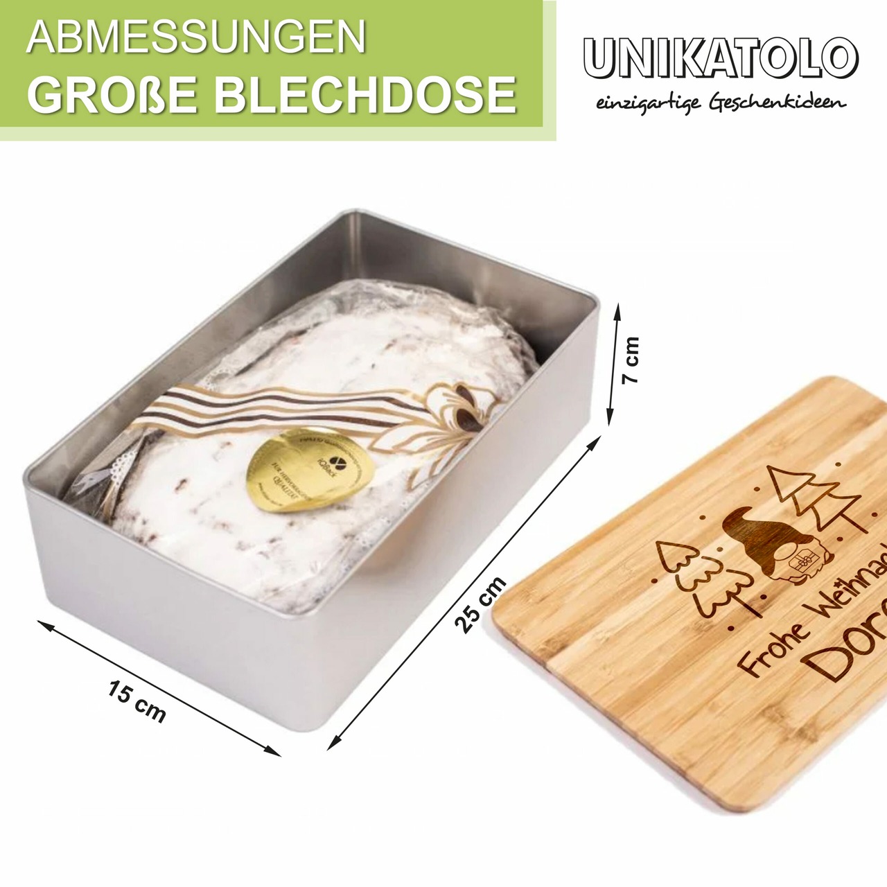 Unikatolo Personalisierte Keksdose mit Gravur (Häuser)