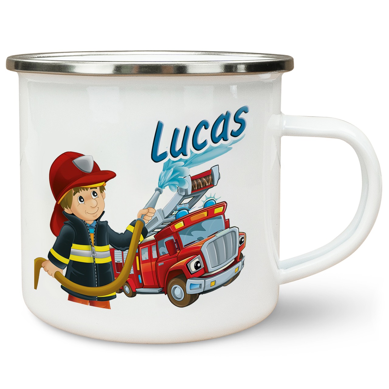 Unikatolo Emailletasse Motiv Feuerwehr