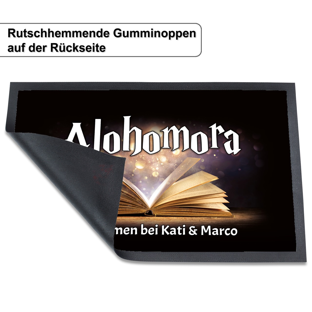 Unikatolo Fußmatte Alohomora mit Name personalisiert