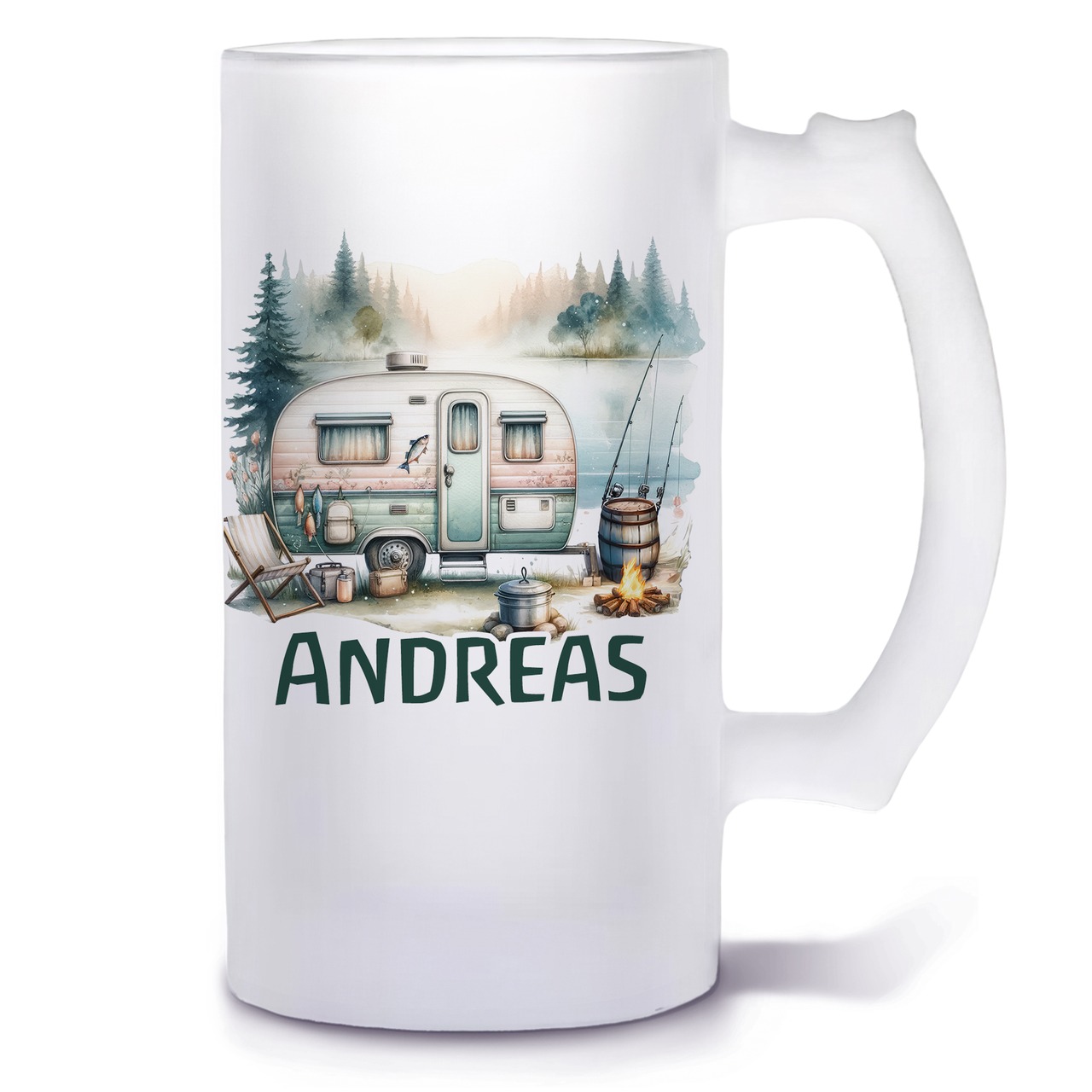 Unikatolo Bierkrug mit Name personalisiert - Camper