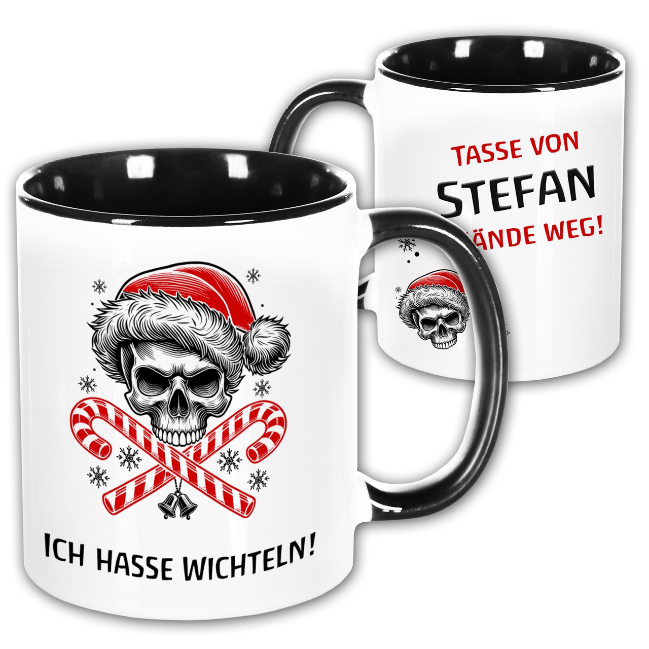 Unikatolo Tasse Ich hasse WICHTELN mit Name personalisiert