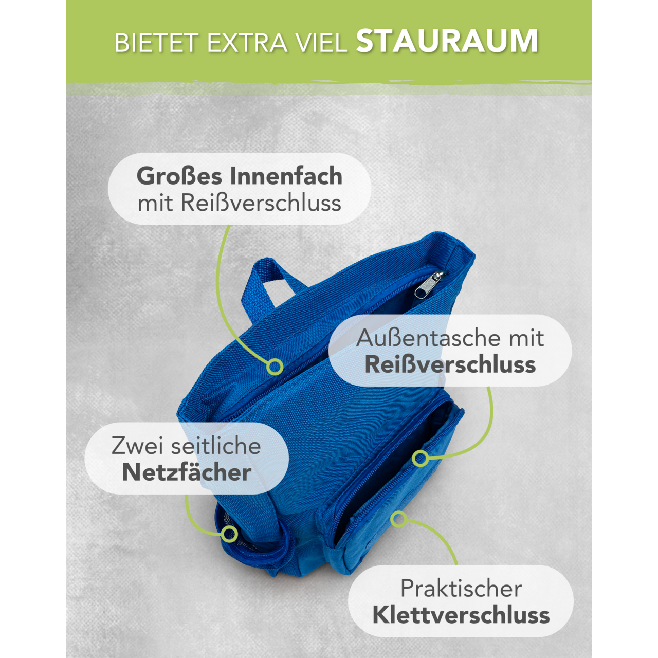 Unikatolo Kindergartenrucksack Traktor mit Name | rot