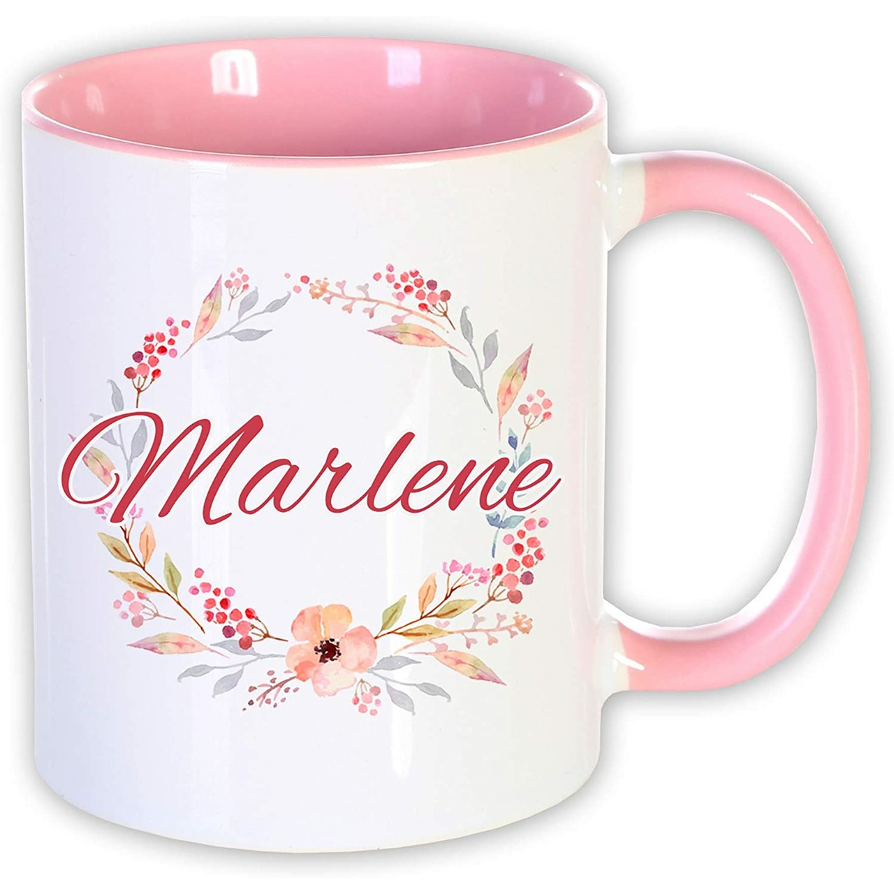 Unikatolo Tasse mit Name personalisiert Motiv Blumen