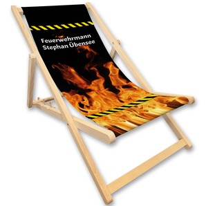 Unikatolo Liegestuhl Feuerwehr mit Name personalisiert