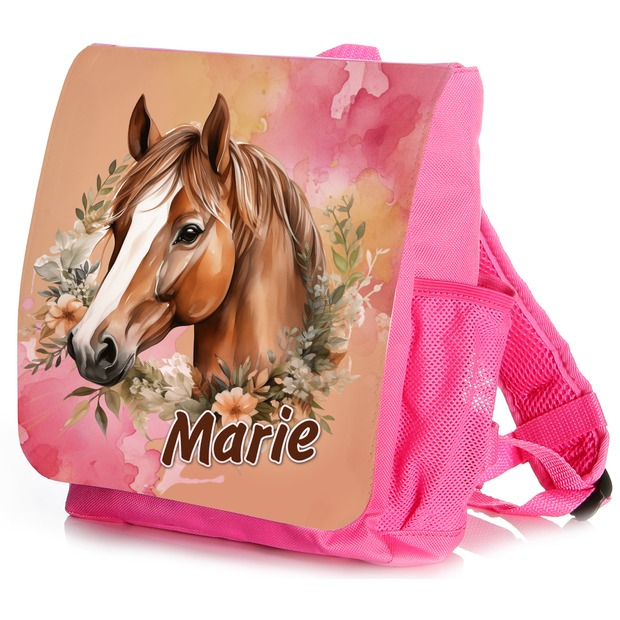 Unikatolo Kindergartenrucksack Pferd mit Name personalisiert