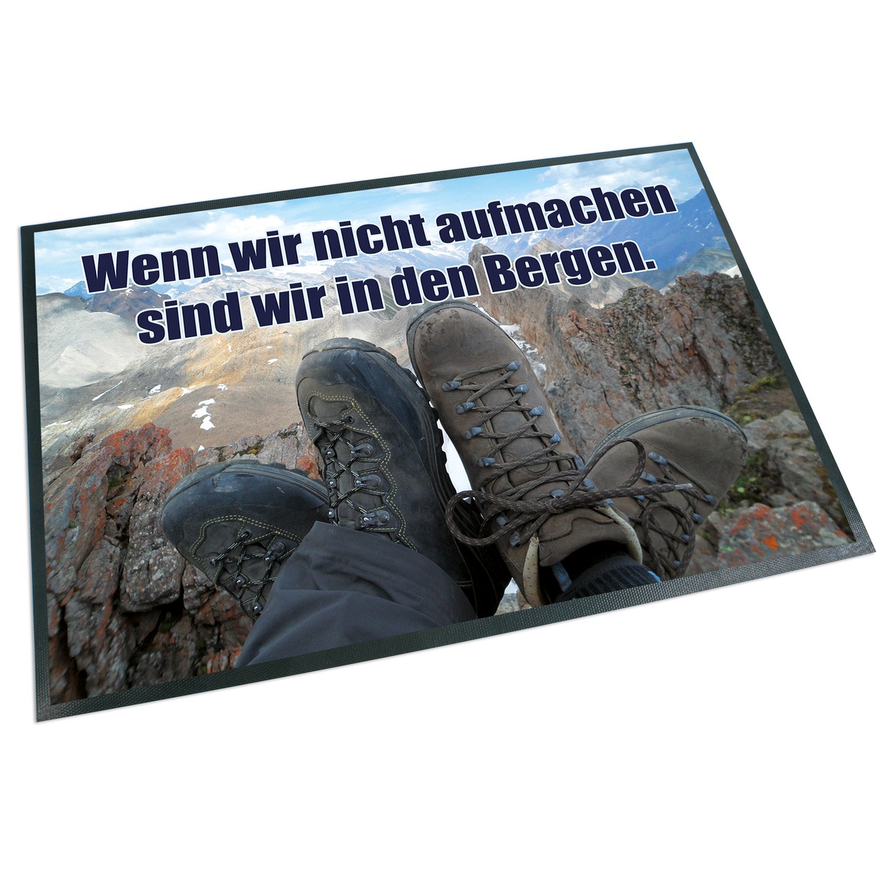 Unikatolo Fußmatte Motiv Wandern mit Name personalisiert