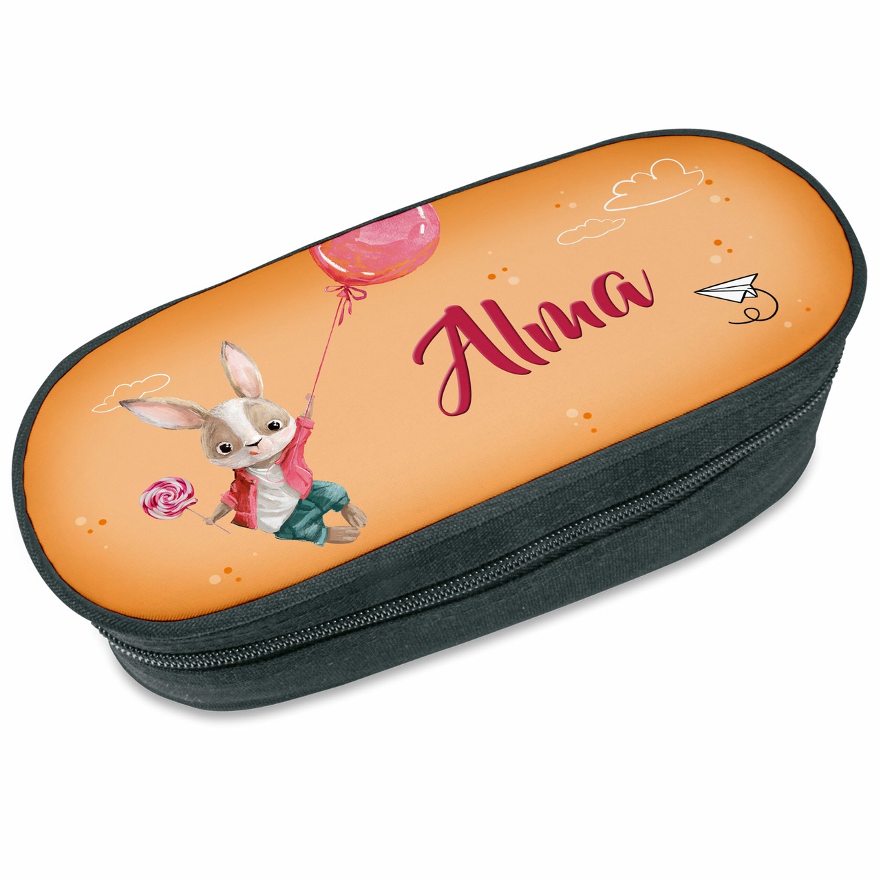 Unikatolo Federmäppchen Hase mit Name personalisiert