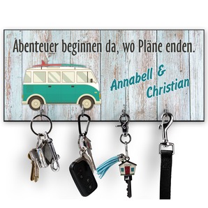Unikatolo Schlüsselbrett Camper VAN mit Name personalisiert