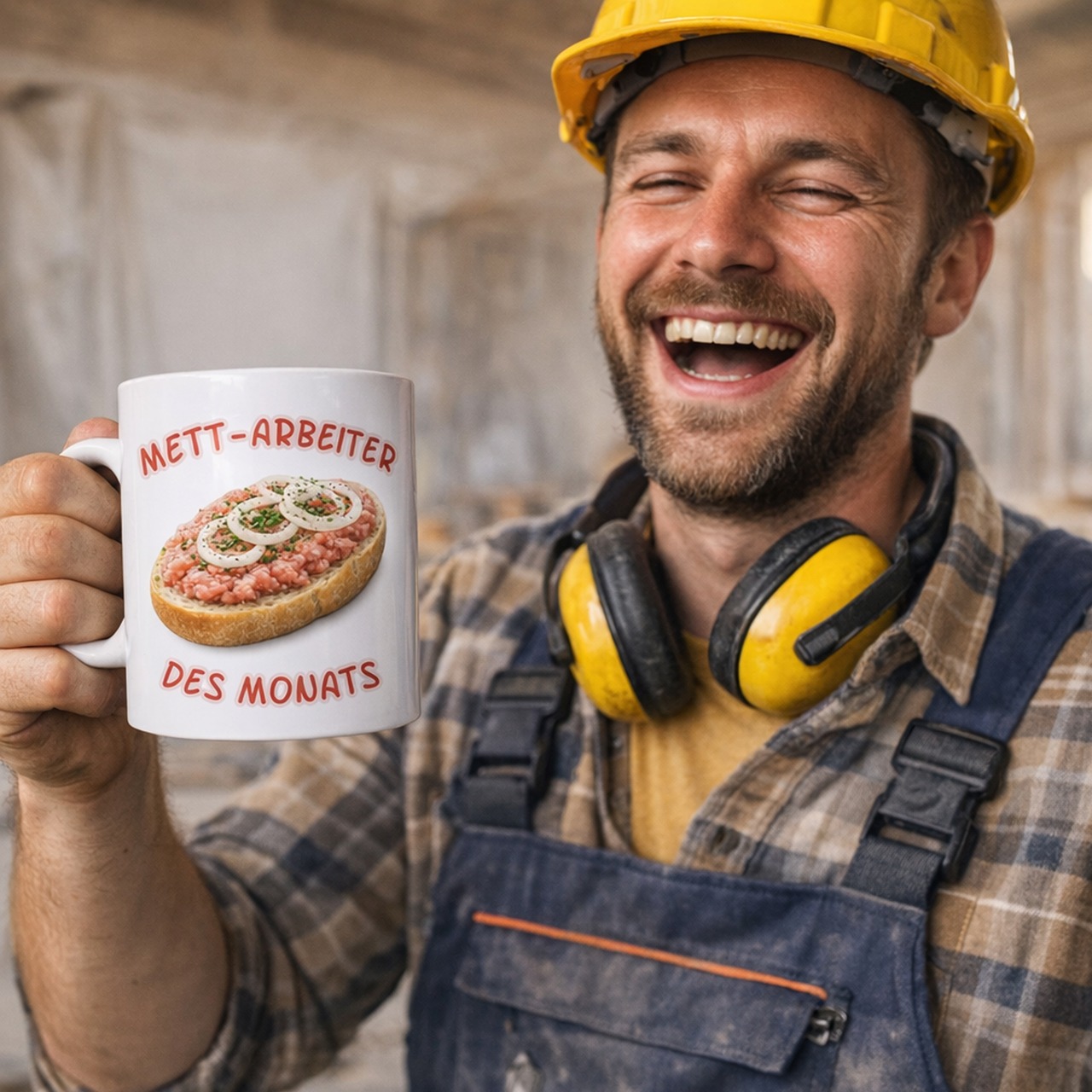 Unikatolo lustige Tasse Mettarbeiter des Monats weiß