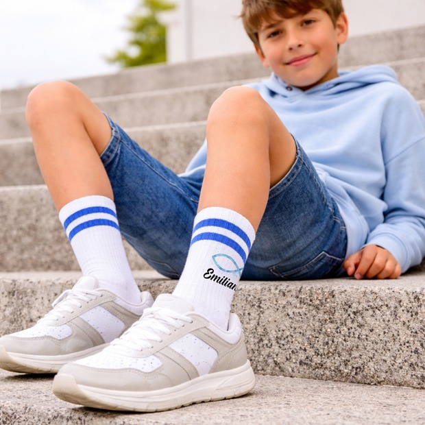 Personalisierte Socken mit Name personalisiert | Konfirmation/ Jugendweihe
