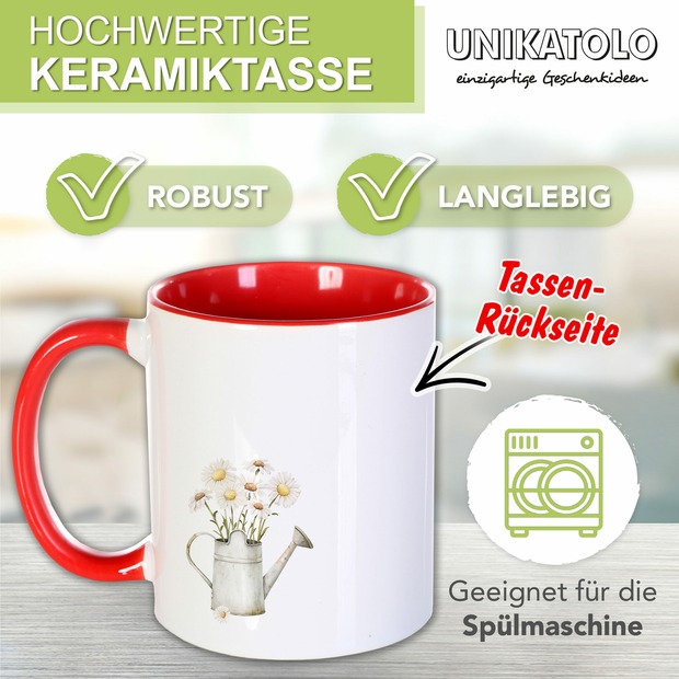 Unikatolo Ostertasse mit Name personalisiert Schaf ROT