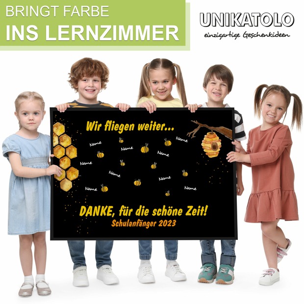 Unikatolo Fußmatte Motiv BIENEN KiTa