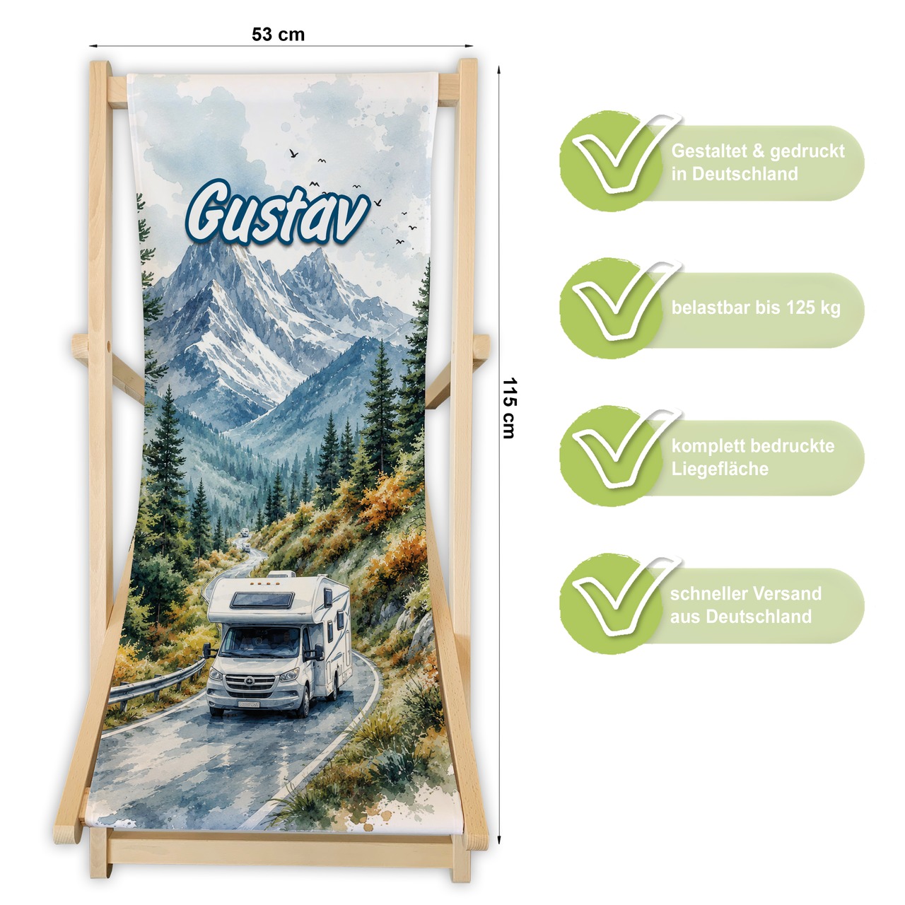 Campingstuhl mit Name personalisiert | CAMPING 2